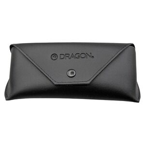 Dragon Alliance Sunglasses Case Black Faux Leather Snap Closure Embossed Logo